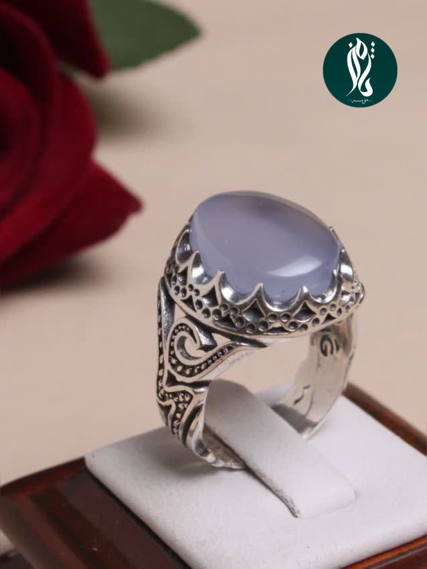 انگشتر عقیق یمنی کبود